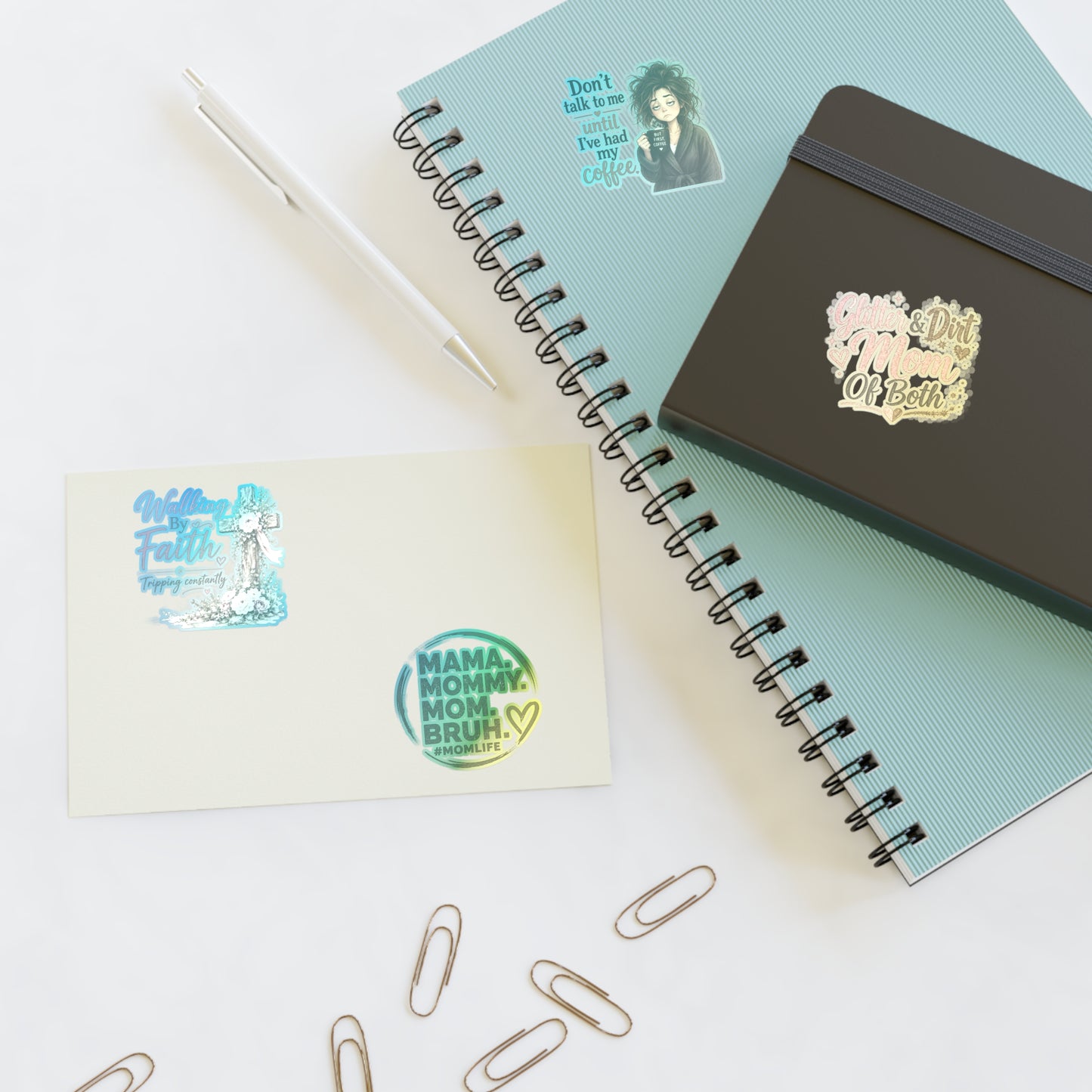 Mom Life Sticker Sheets — Planner & Scrapbook Stickers for Busy Moms