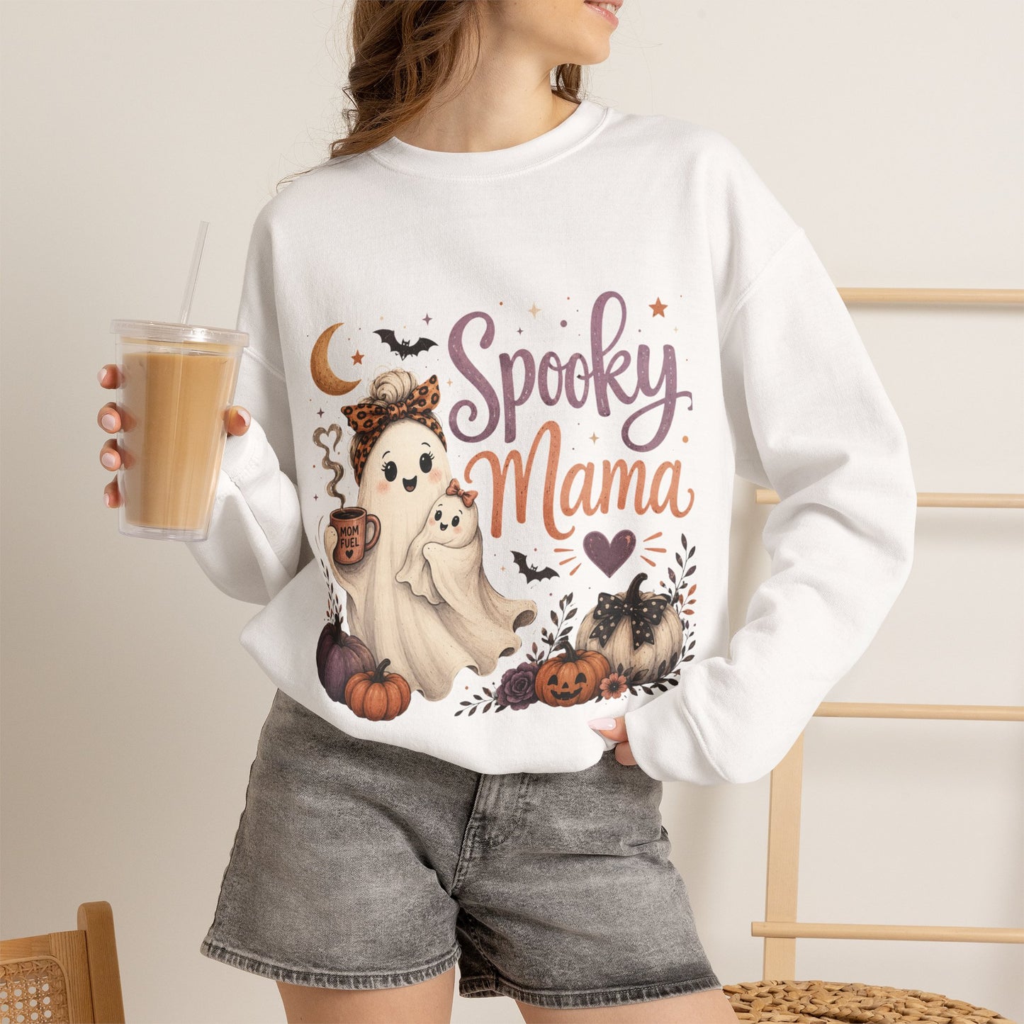 Spooky Mama Sweatshirt — Halloween Mom Crewneck